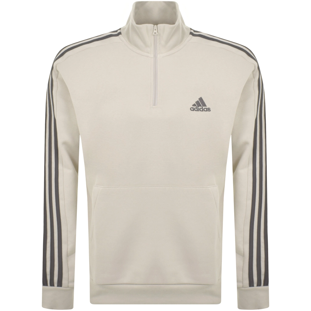 Adidas Originals Quarter Zip Sweatshirt Beige